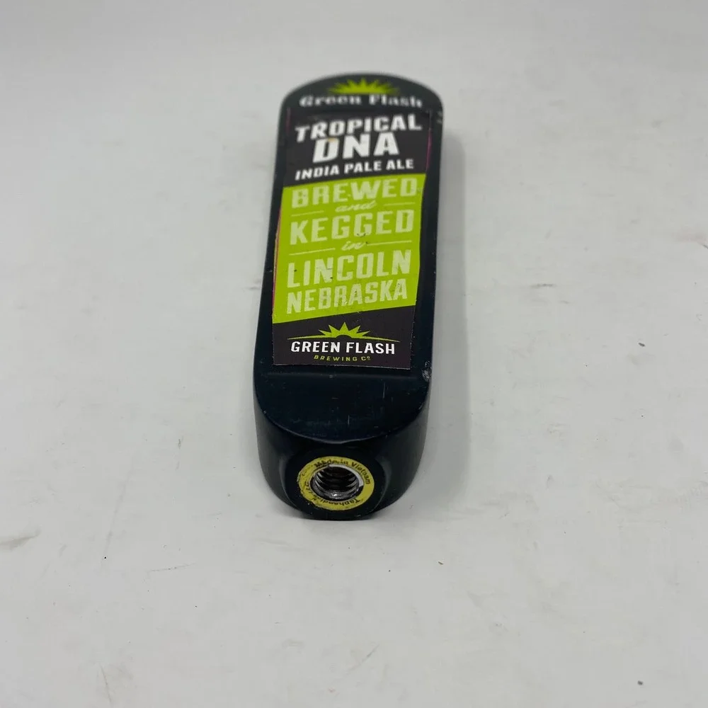 Green Flash Brewing Tropical DNA IPA Beer Tap Handle Lincoln Nebraska Black